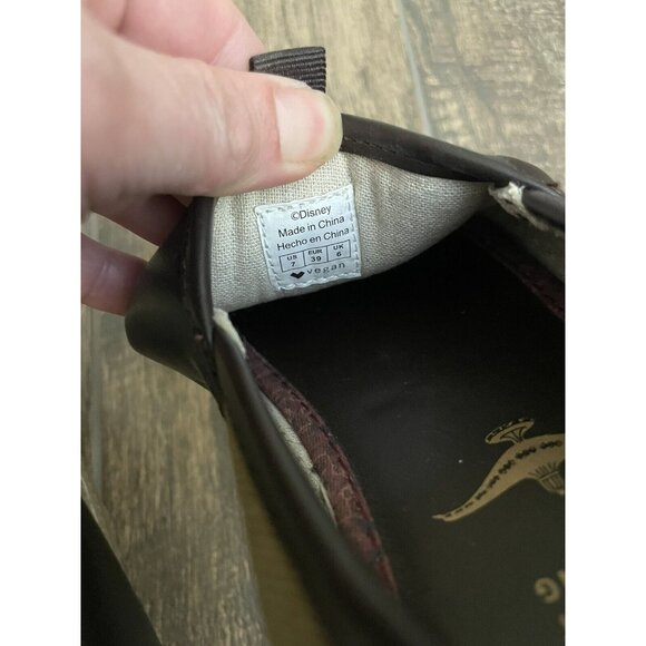 Disney Call It Spring Size 7 Aladdin Lamp Lion Brown Espadrille Vegan Flats Rare - Picture 7 of 11